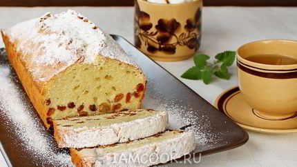 Песочный кекс с изюмом