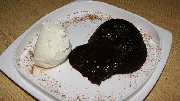 шоколадный фондан