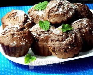 Шоколадные кексы со сгущенкой