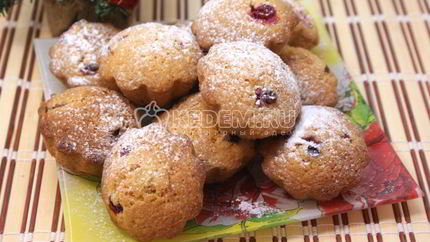 Ванильные кексики с клюквой