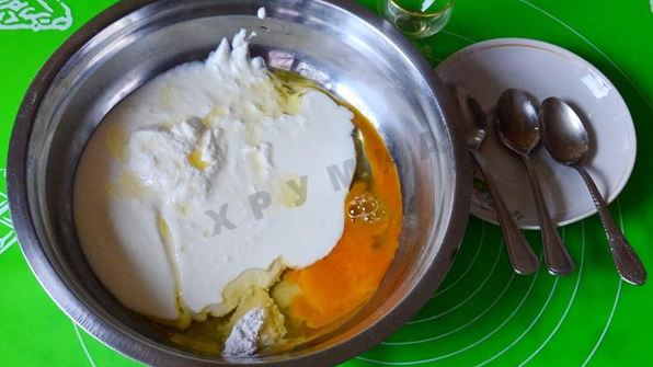 хачапури с творогом на сковороде