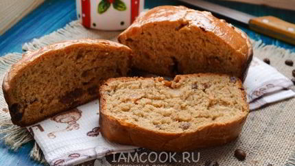 Кофейный хлеб к завтраку в хлебопечке