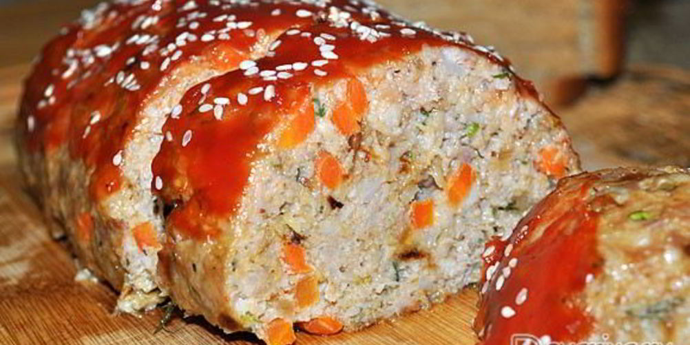 Рецепт мясного хлеба из свиного фарша с овощами