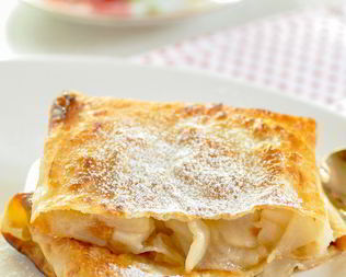 Хрустящие конвертики из лаваша с фруктами