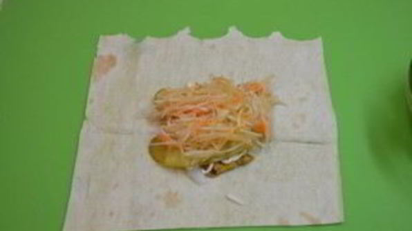 конвертики из лаваша с курицей