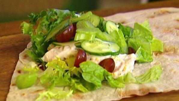 кулечки из лаваша с курицей и зеленью