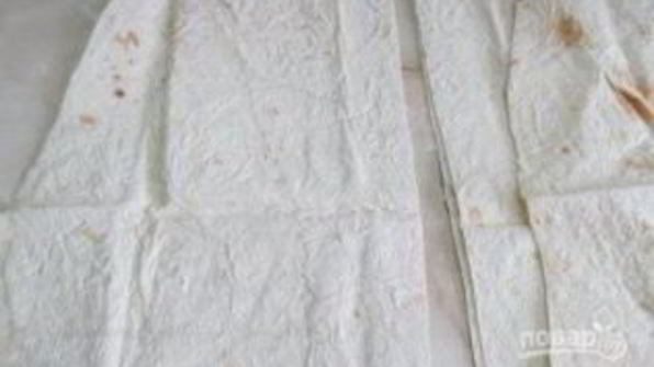 лаваш, обжаренный в яйце