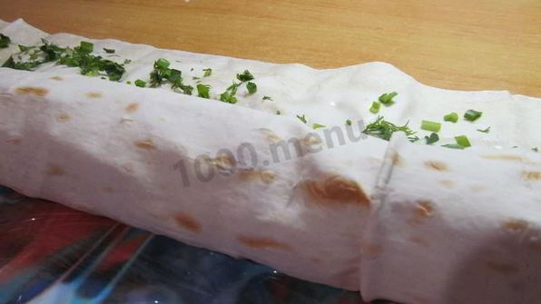 лаваш с колбасой и сыром