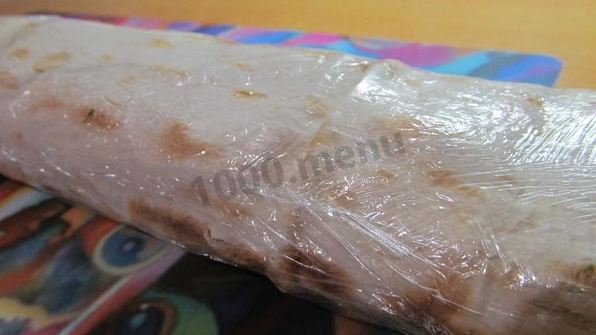 лаваш с колбасой и сыром