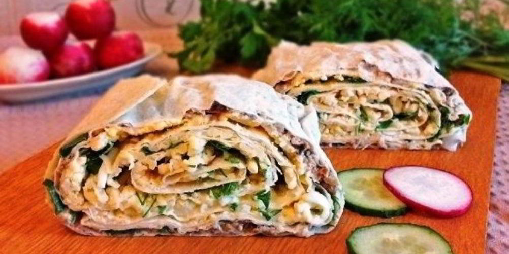 Рецепт лаваша с консервами