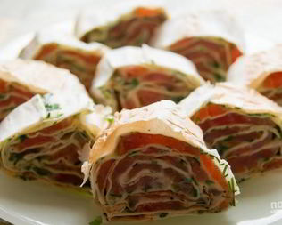 Лаваш с красной рыбой