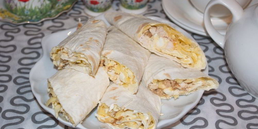 Рецепт лаваша с курицей и яйцом