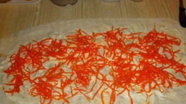 лаваш с морковью по-корейски