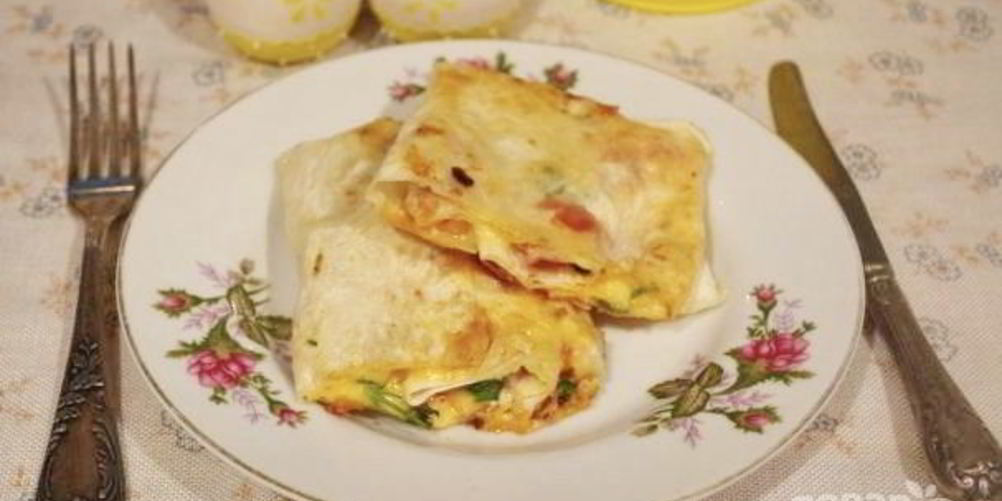 Рецепт лаваша с начинкой, жаренный на сковороде