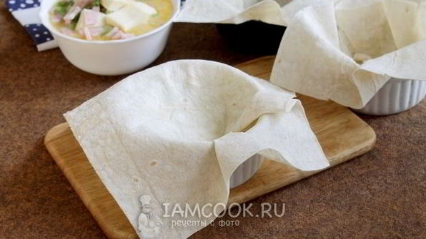 лаваш с ветчиной и яйцом