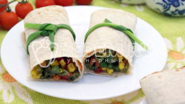 овощи в лаваше