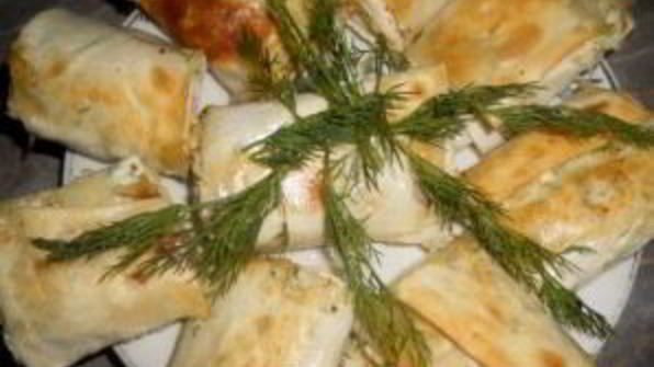 рулет с творогом из лаваша