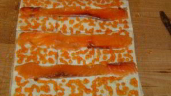 рулеты из лаваша с икрой