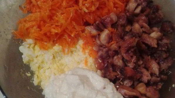 салатная закуска в лаваше