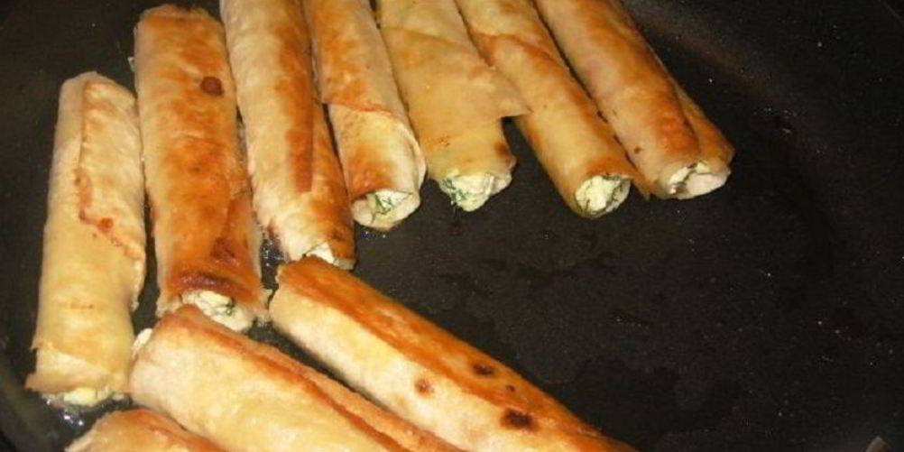 Рецепт трубочек из лаваша