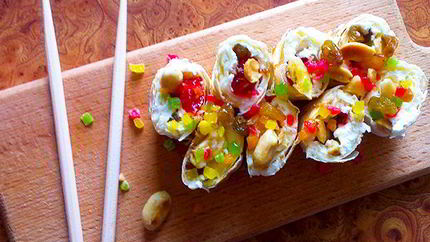 Творожные рулетики с лавашом