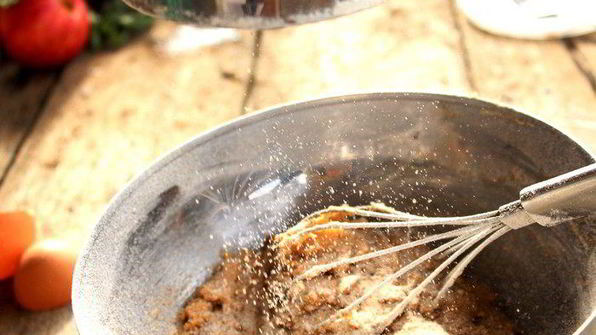 хлебные лепешки с горчичным маслом