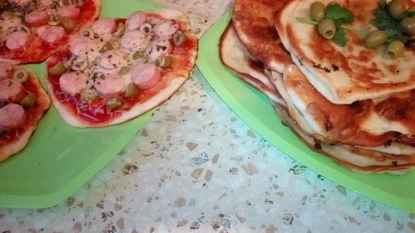 лепешки с творогом и кинзой