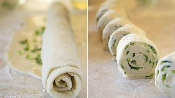 лепешки с зеленым луком