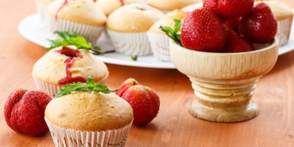 Рецепт клубничного маффина