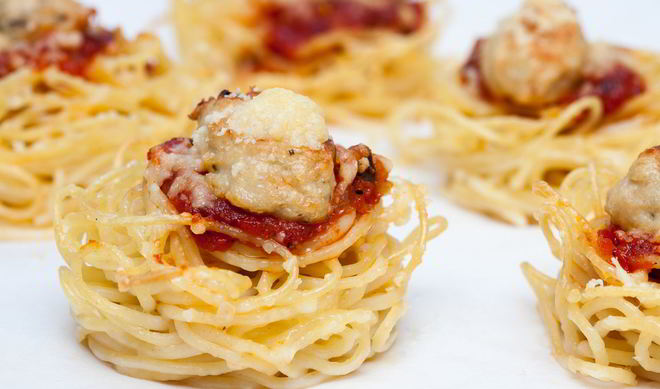 Маффины из спагетти