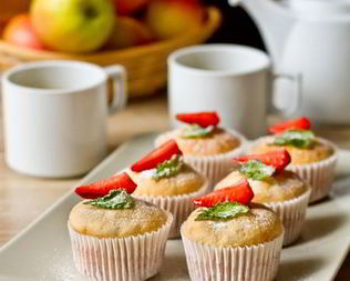 Маффины на клубничном йогурте