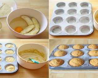 Маффины с бананами