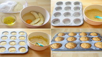 Маффины с бананами