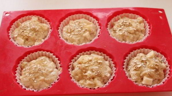 маффины с овсяной мукой и яблоками