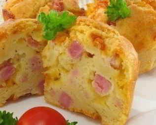 Маффины с сыром и ветчиной