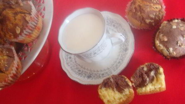 мраморные маффины