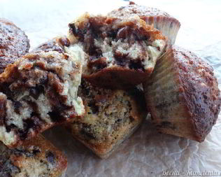 Орехово-шоколадные маффины