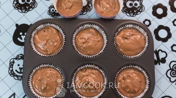 шоколадные маффины с шоколадными каплями
