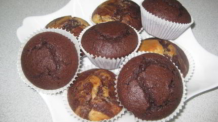 Цветущие пестрые маффины