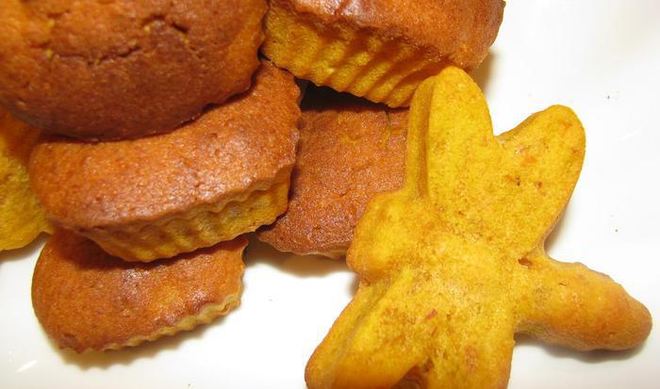 Тыквенные маффины с миндалем, лимоном и имбирем