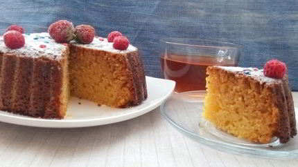 Манник на кефире с апельсиновой цедрой