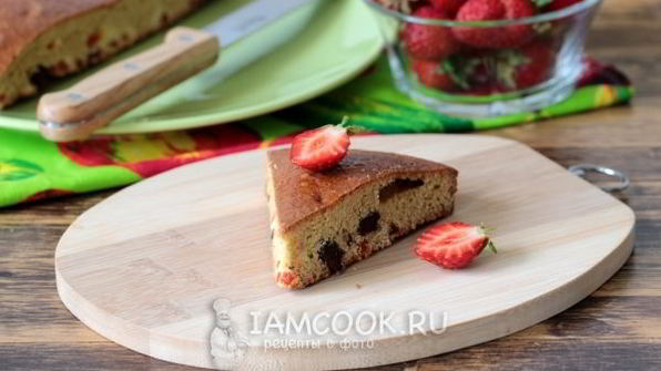 манник на кефире с изюмом