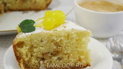 Манник на кефире с мукой в мультиварке