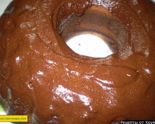 Манник на сметане в шоколадной глазури