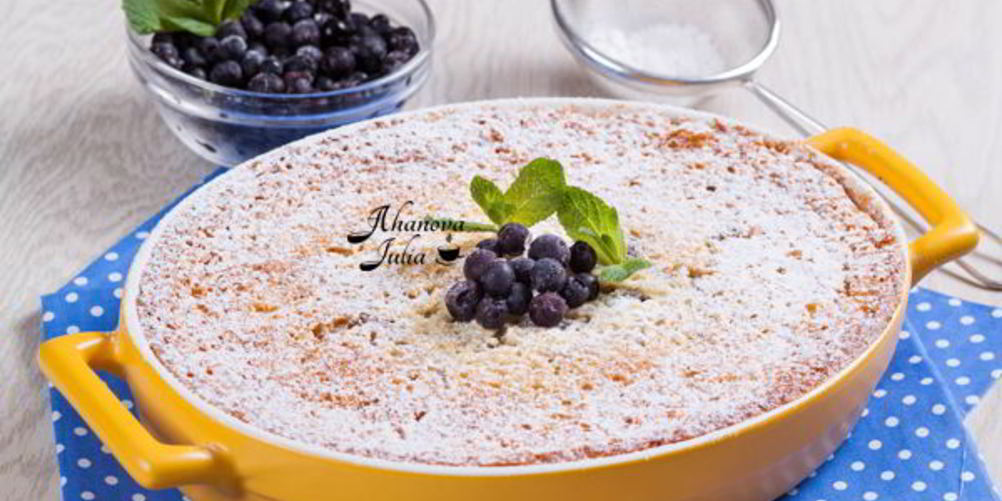 Рецепт манника с черной смородиной