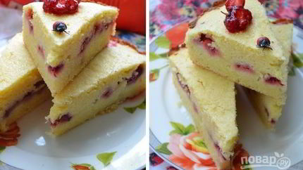 Манник с клубникой