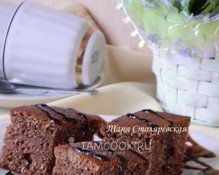 Шоколадный манник на сметане