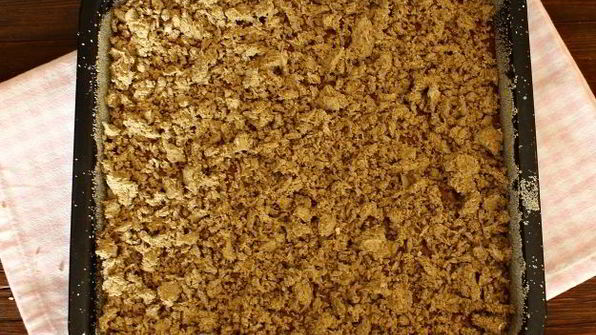 шоколадный манник с халвой