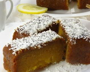 Тыквенный манник с лимонным сиропом