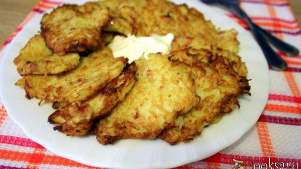 картофельные оладьи с беконом